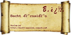 Becht Ézsaiás névjegykártya
